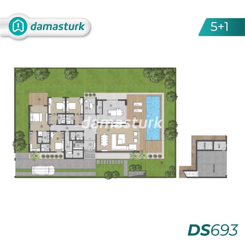 Villas de luxe à vendre à Büyükçekmece - Istanbul DS693 | damasturk Immobilier 01