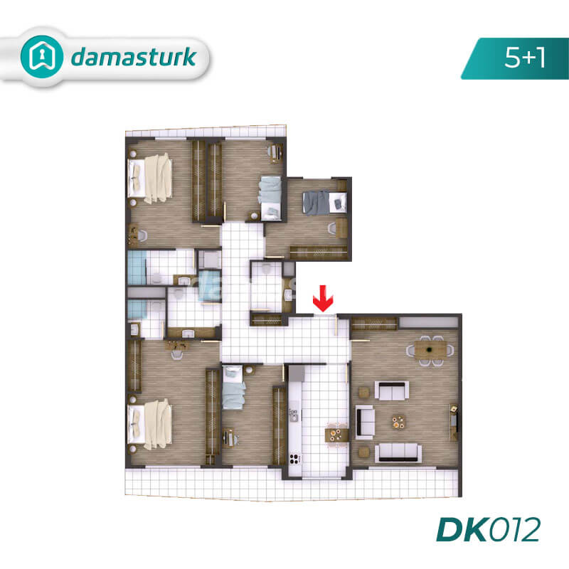فروش آپارتمان و ویلا در ترکیه - كوجالى - مجتمع DK012 || املاک داماس ترک 05
