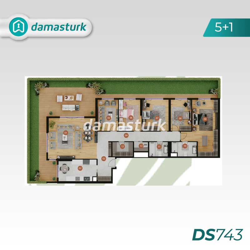Appartements de luxe à vendre à Bahçelievler - Istanbul DS743 | damasturk Immobilier 04