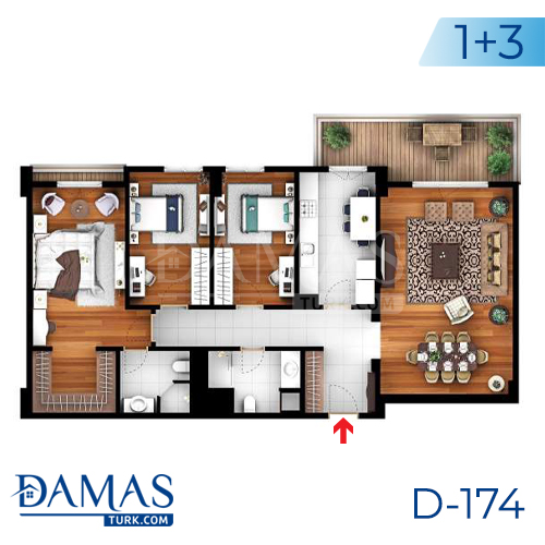 Damas Project D-174 in Istanbul -Floor plan picture  05