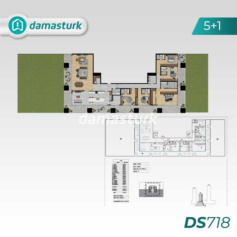 فروش آپارتمان لوکس در آتاشهیر - استانبول DS718 | املاک داماستورک 02