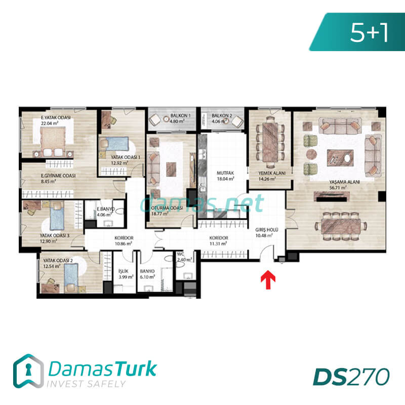 Under construction complex with installment plan in istanbul , basak sehir DS270 || damas.net 02