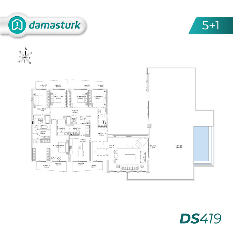 Apartments for sale in Şişli -Istanbul DS419 | damasturk Real Estate 05