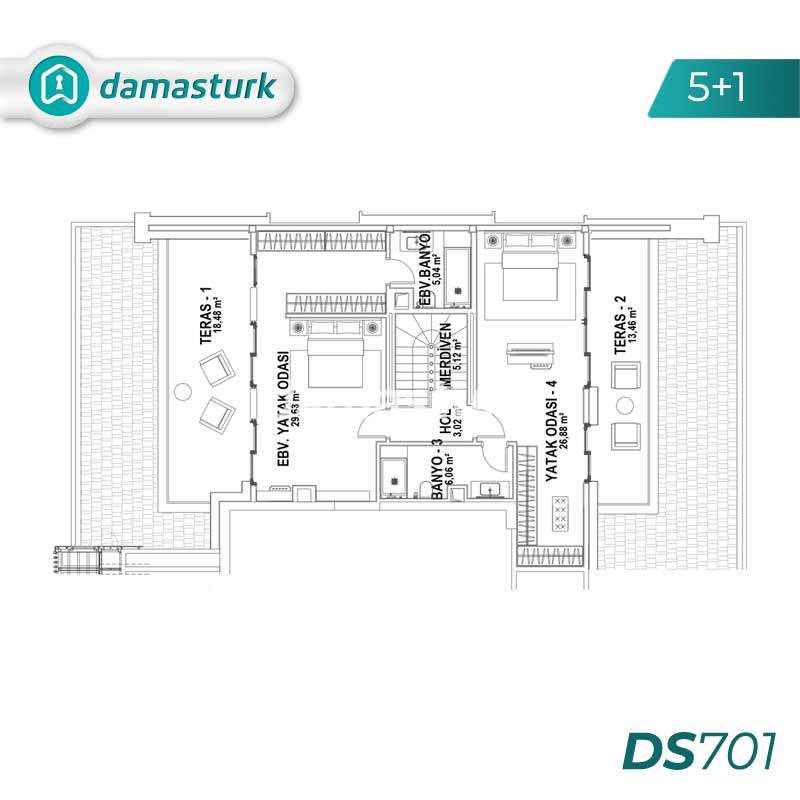 آپارتمان برای فروش در چکمکوی - استانبول DS701 | املاک داماستورک 03