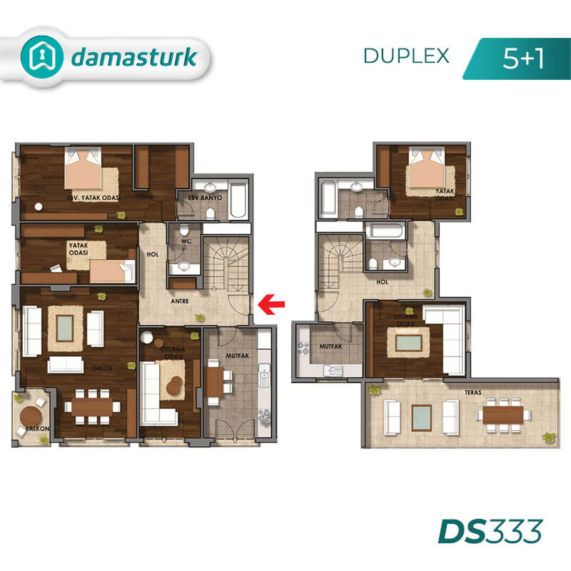  Apartments for sale in Turkey - the complex DS333 || damasturk Real Estate Company 04