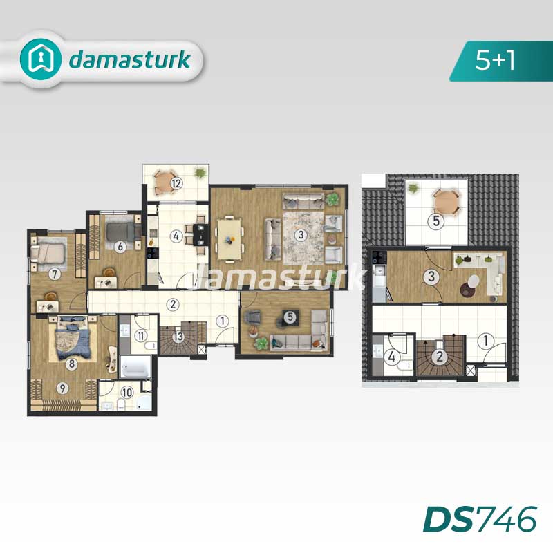Apartments for sale in Başakşehir - Istanbul DS746 | damasturk Real Estate 02