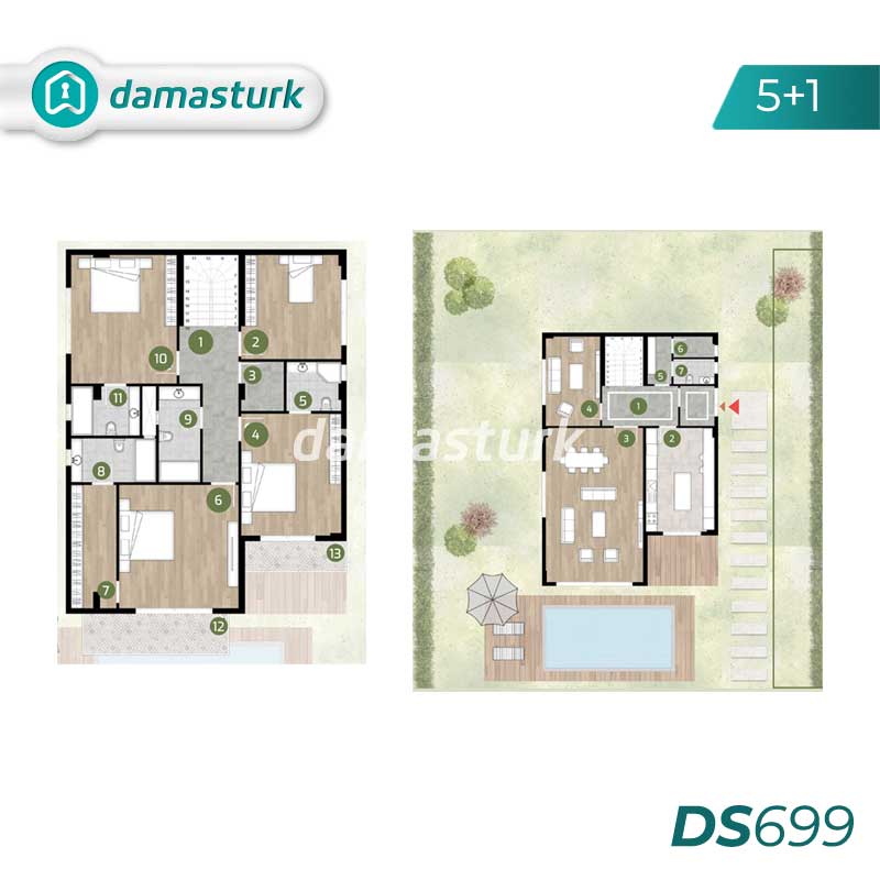 Luxury villas for sale in Silivri - Istanbul DS699 | damasturk Real Estate 01