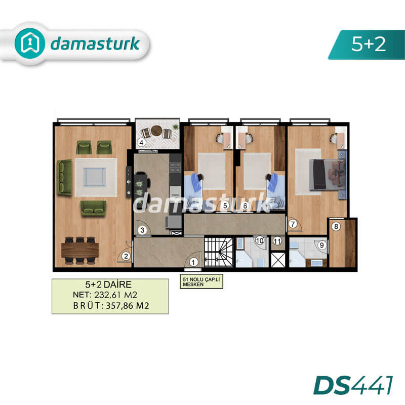 آپارتمان برای فروش در بيليك دوزو - استانبول DS441 | املاک داماستورک 02