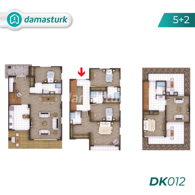 Apartments and villas for sale in Turkey - Kocaeli - Complex DK012 || DAMAS TÜRK Real Estate  06