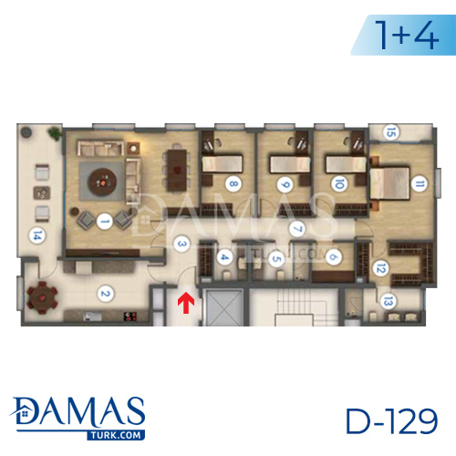 Damas Project D-129 in Istanbul - Floor plan picture 05