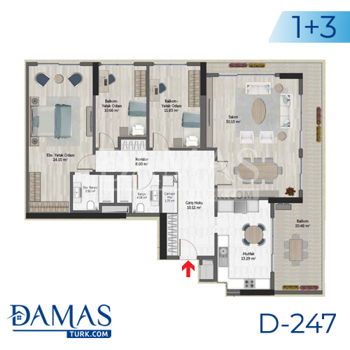 Damas Project D-247 in Istanbul - Floor plan picture 05