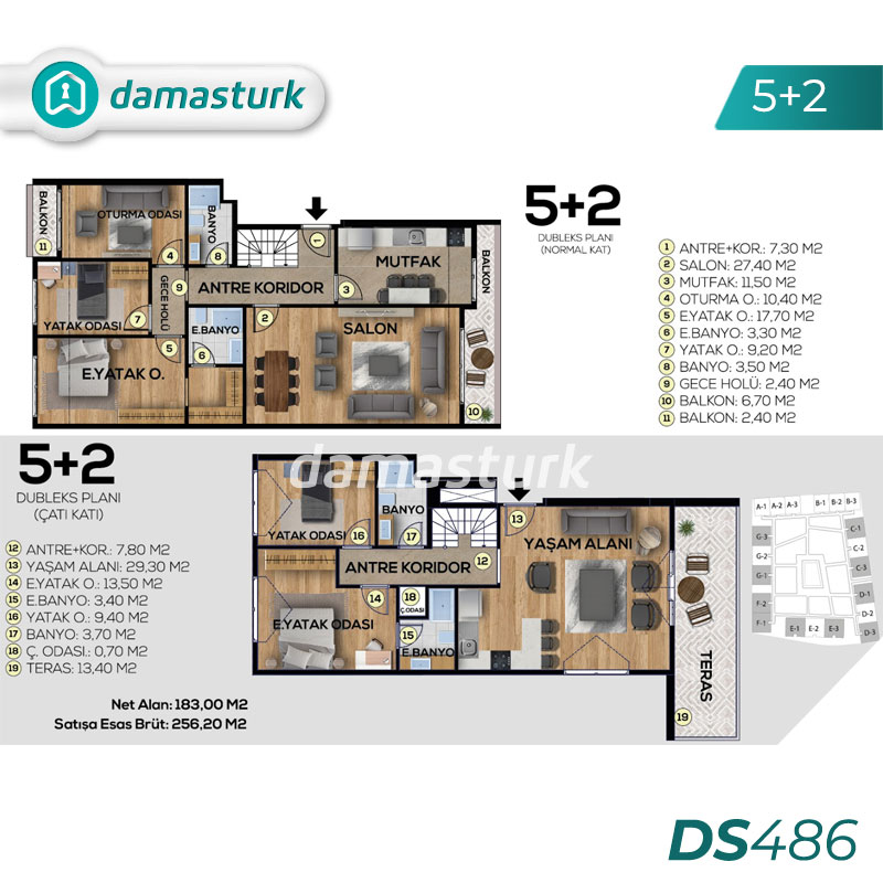 آپارتمان برای فروش در بيوك شكمجة - استانبول DS486 | املاک داماستورک 04