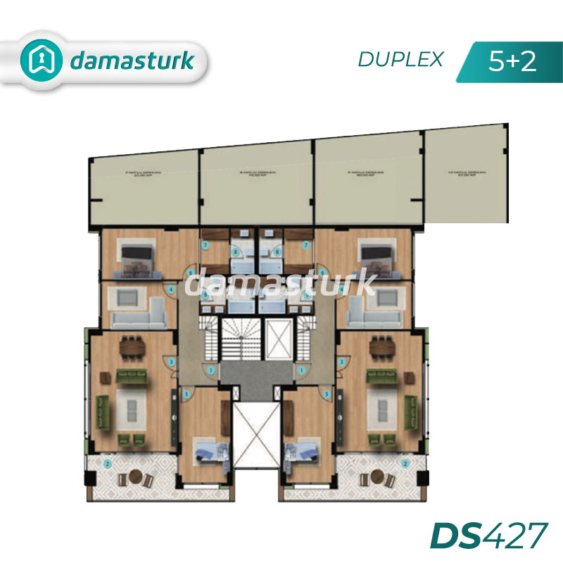 Apartments for sale in Beylikdüzü - Istanbul DS427 | damasturk Real Estate 02