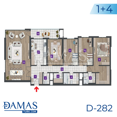 Damas Project D-282 in Istanbul - Floor plan picture 05