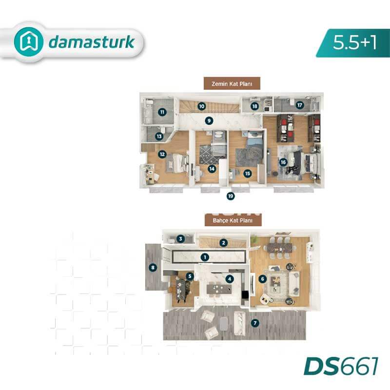 فلل فاخرة للبيع في بهشة شهير - اسطنبول DS661 | داماس تورك العقارية     01
