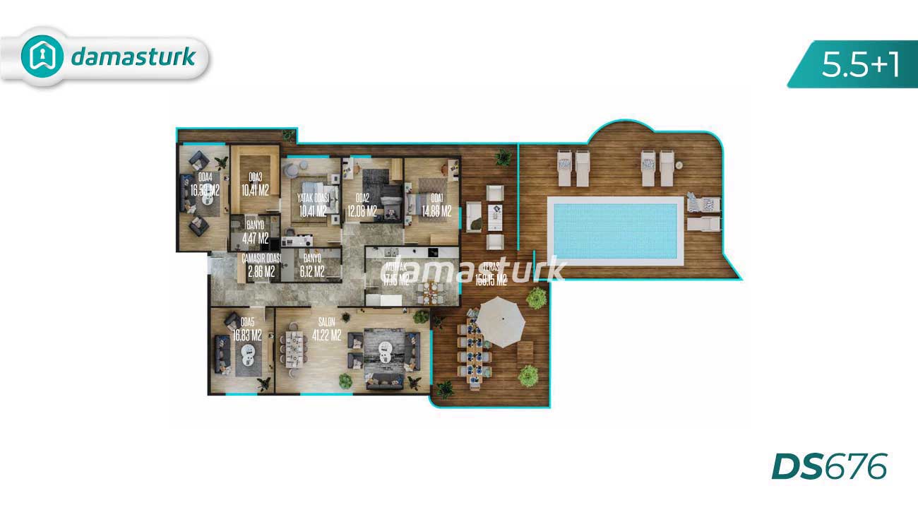Apartments for sale in Pendik - Istanbul DS676 | damasturk Real Estate 06