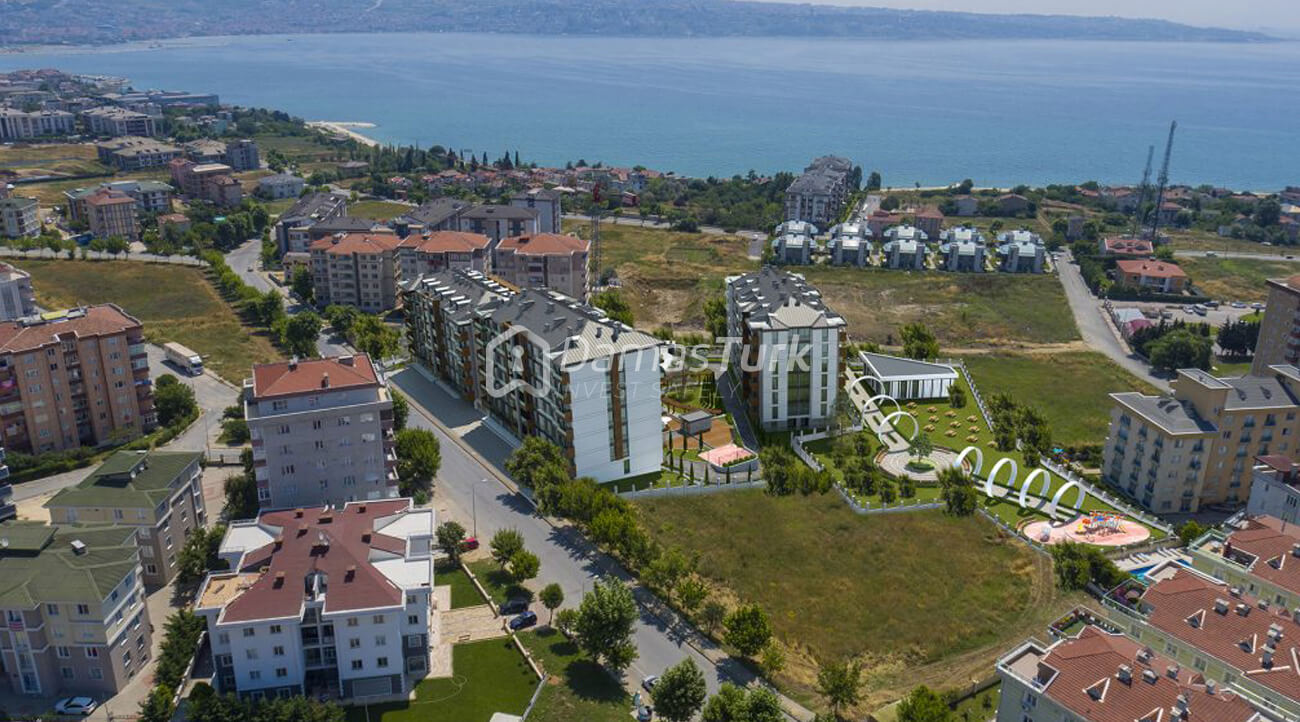 مجمع شقق جاهز للسكن بإطلالة بحرية بالتقسيط المريح  في اسطنبول الأوروبية منطقة بيوك شكمجة DS288  || شركة داماس تورك العقارية 05