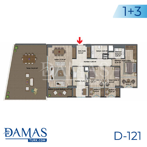 مجمع داماس 121 في اسطنبول - صورة مخطط 05