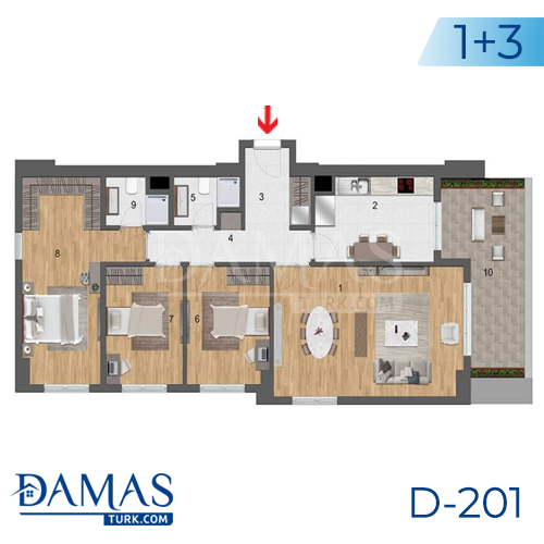 Damas Project D-201 in Istanbul - Floor plan picture  05