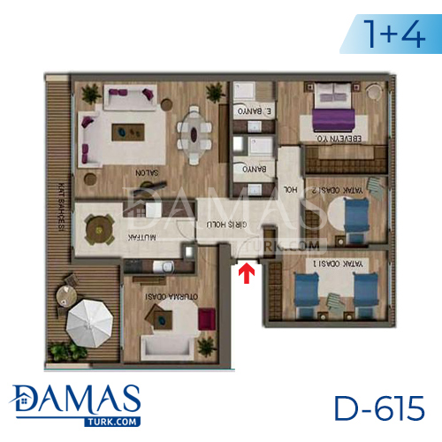 Damas Project D-615 in Antalya - Floor plan picture 05