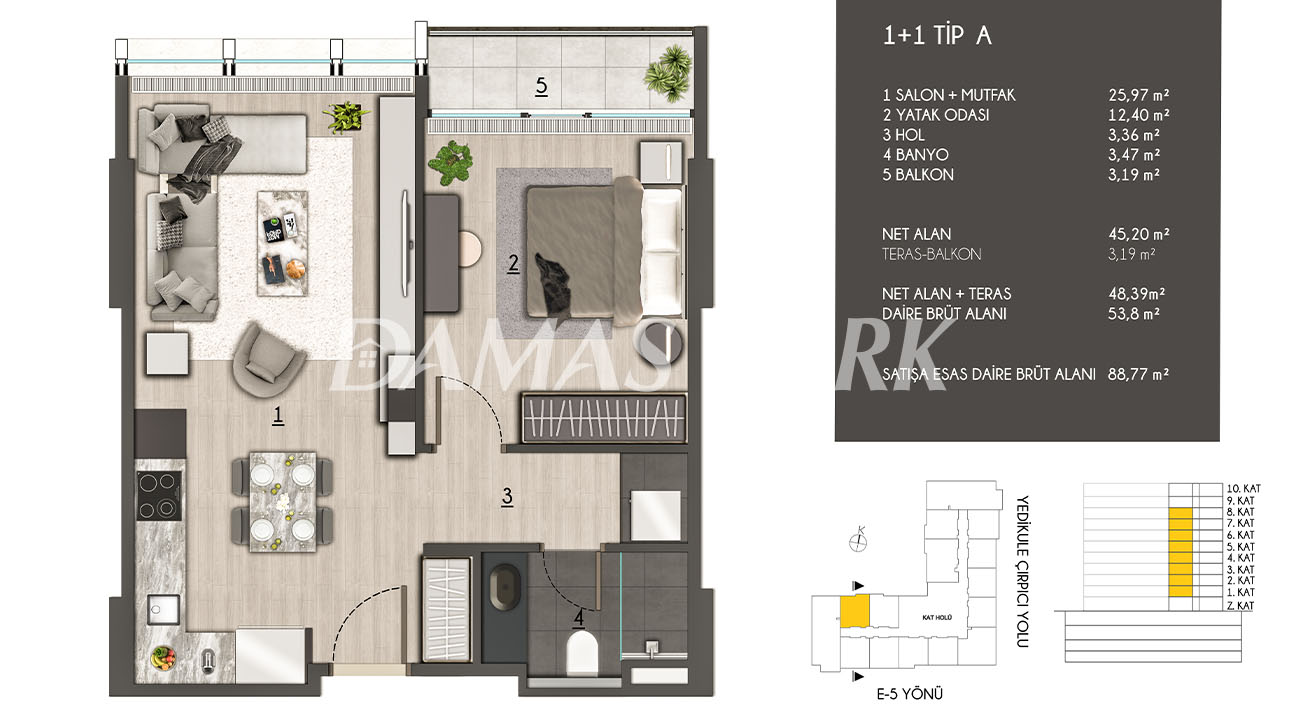 آپارتمان های لوکس برای فروش در توپکاپی - استانبول DS749 | املاک داماستورک 05