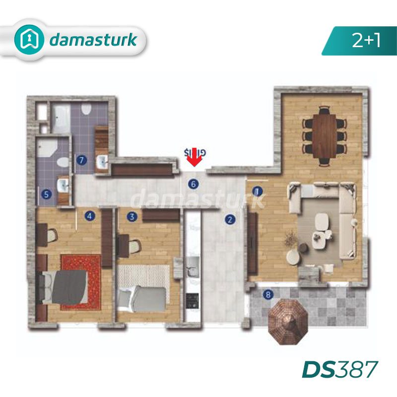 آپارتمانهای فروشی در ترکیه - استانبول - مجتمع  -  DS387  ||  داماس تورک أملاک 05