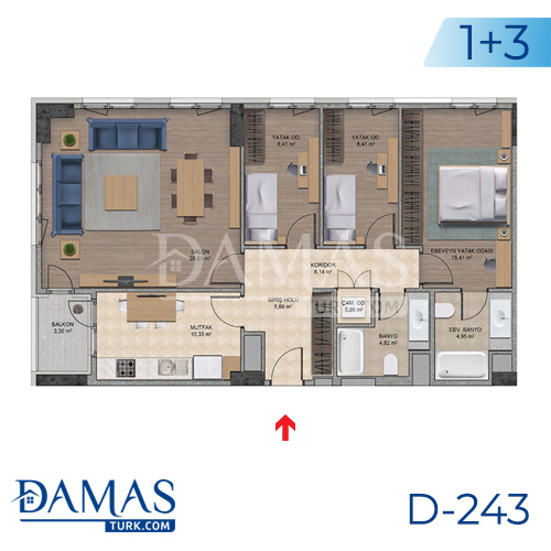 مجمع داماس 243 في اسطنبول - صورة مخطط 05