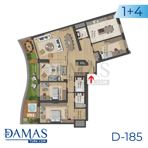 Damas Project D-185 in Istanbul - Floor plan picture  05