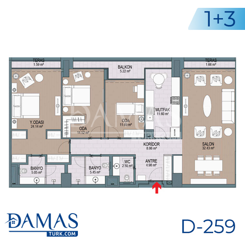 Damas Project D-259 in Istanbul - Floor plan picture 06