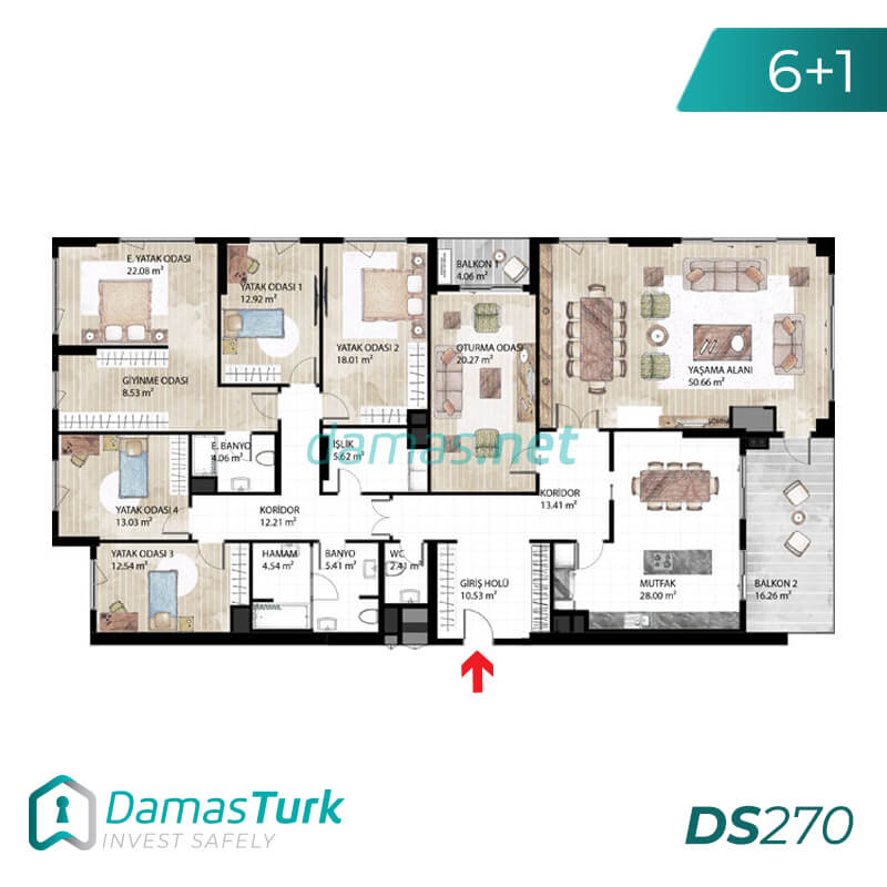 Under construction complex with installment plan in istanbul , basak sehir DS270 || damas.net 03