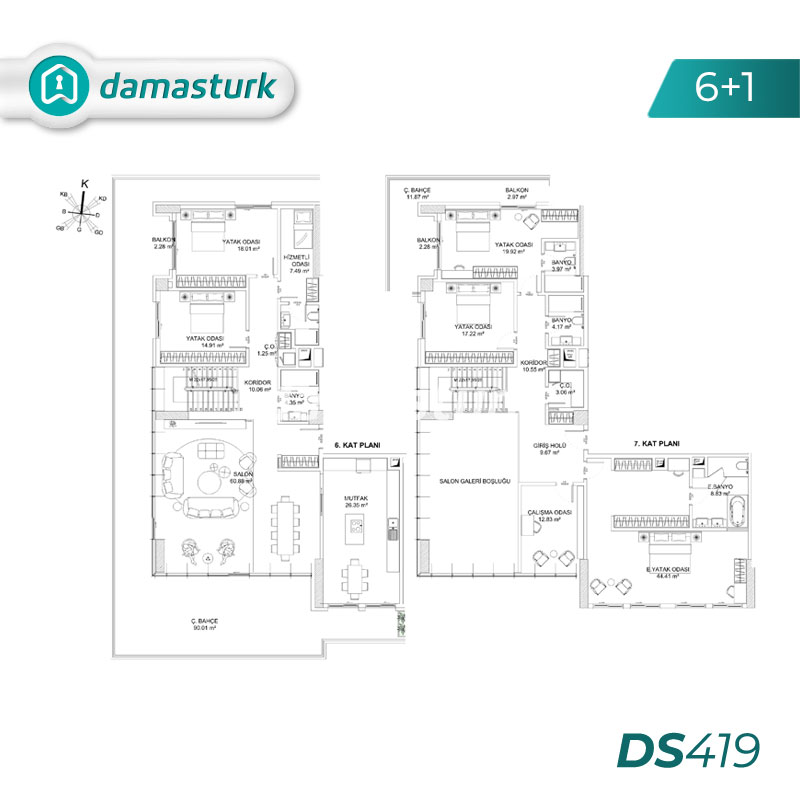 Apartments for sale in Şişli -Istanbul DS419 | damasturk Real Estate 06