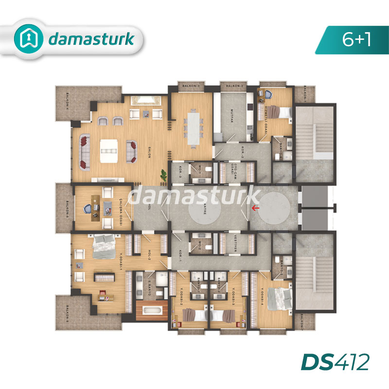 Apartments for sale in Bakırköy - Istanbul DS412| damasturk Real Estate 03