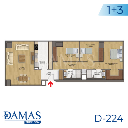 Damas Project D-224 in Istanbul - Floor plan picture  06