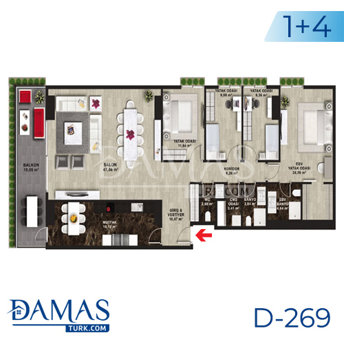 Damas Project D-269 in Istanbul - Floor plan picture 06