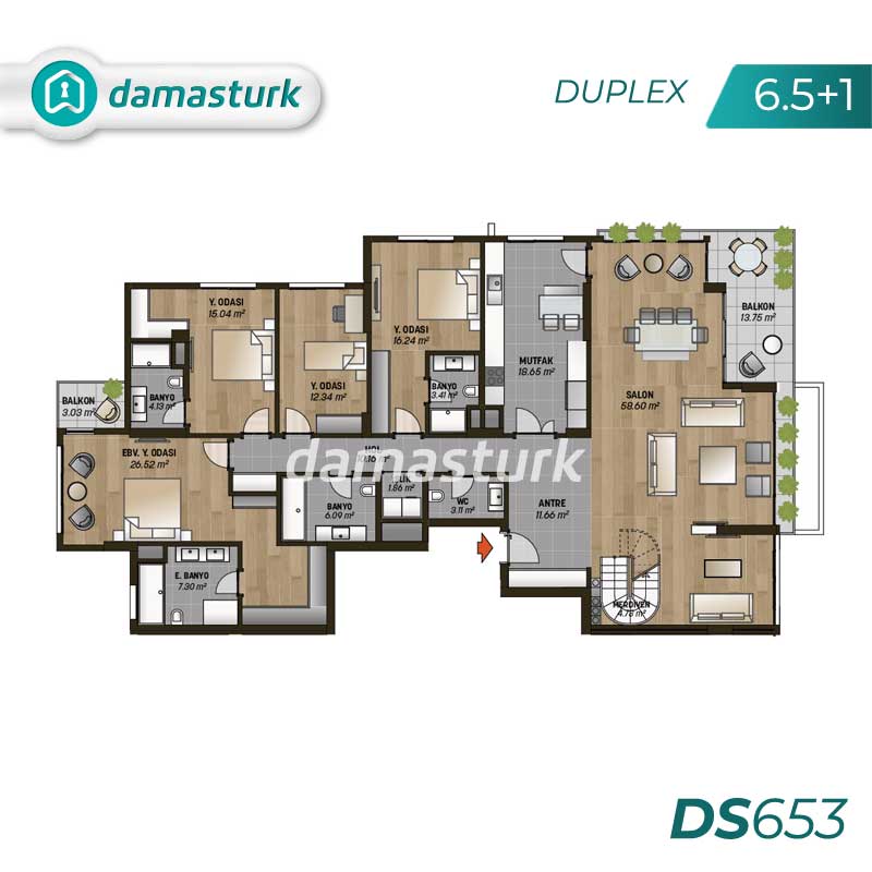 Luxury apartments for sale in Beykoz - Istanbul DS653 | damasturk Real Estate 08