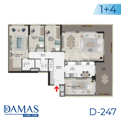 Damas Project D-247 in Istanbul - Floor plan picture 07