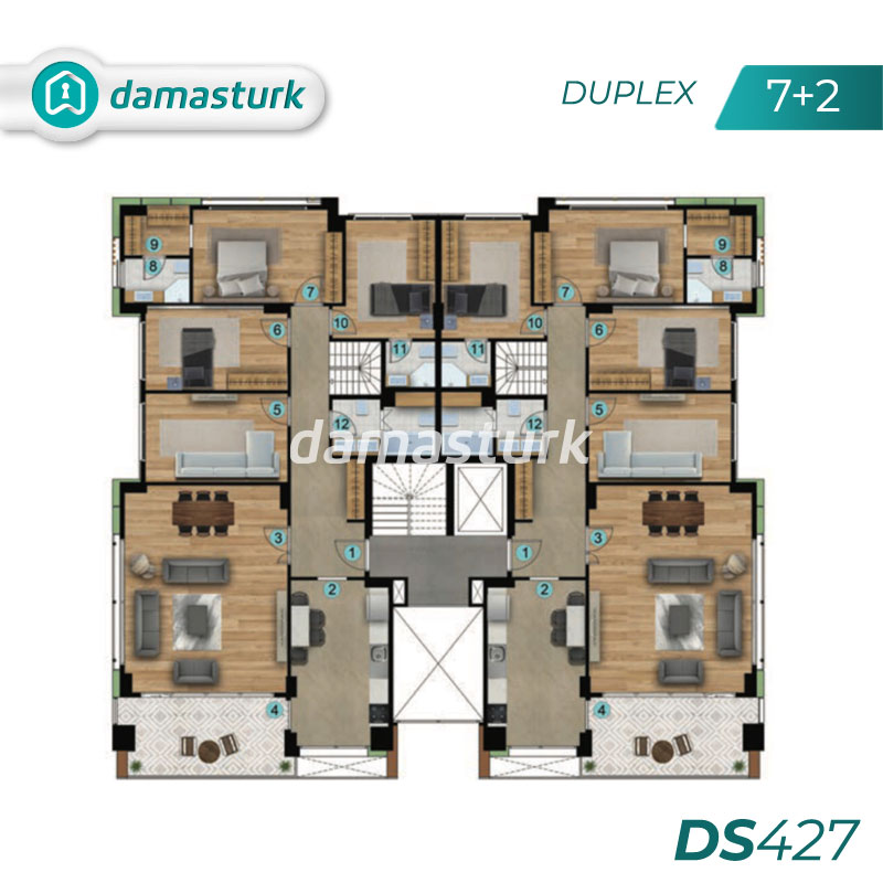 آپارتمان برای فروش در بيليك دوزو - استانبول DS427 | املاک داماستورک 03