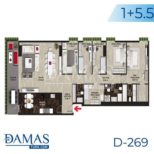Damas Project D-269 in Istanbul - Floor plan picture 07