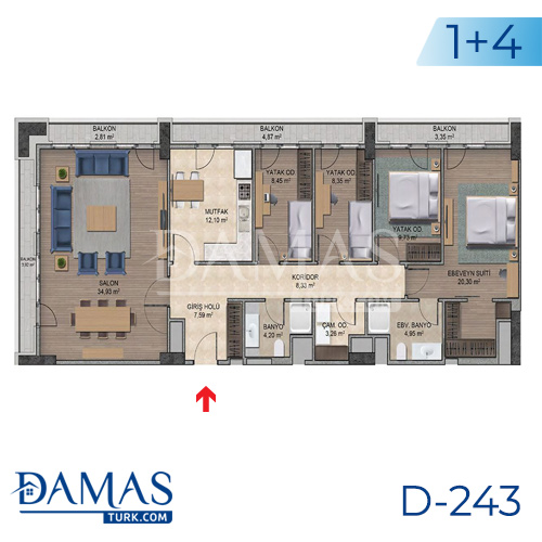 Damas Project D-243 in Istanbul - Floor plan picture  07
