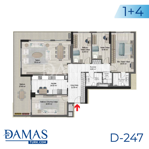 Damas Project D-247 in Istanbul - Floor plan picture 08