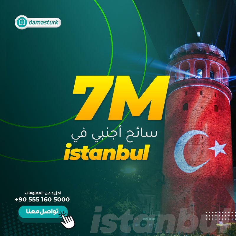 قرابة 7 ملايين سائحاً أجنبياً في اسطنبول في النصف الأول من عام 2022