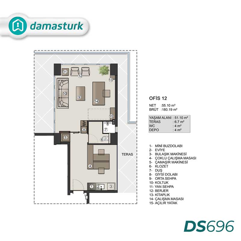 Propriétés à vendre à Zeytinburnu - Istanbul DS696 | damasturk Immobilier 03