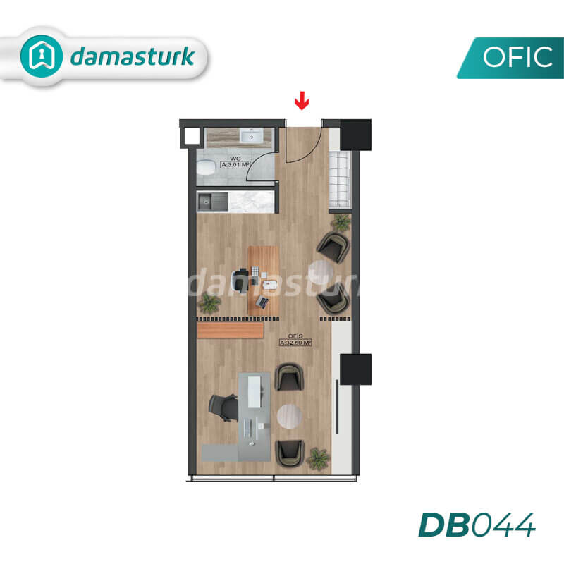 Appartements à vendre à Bursa - Nilufer - DB044 || damasturk Immobilier 01