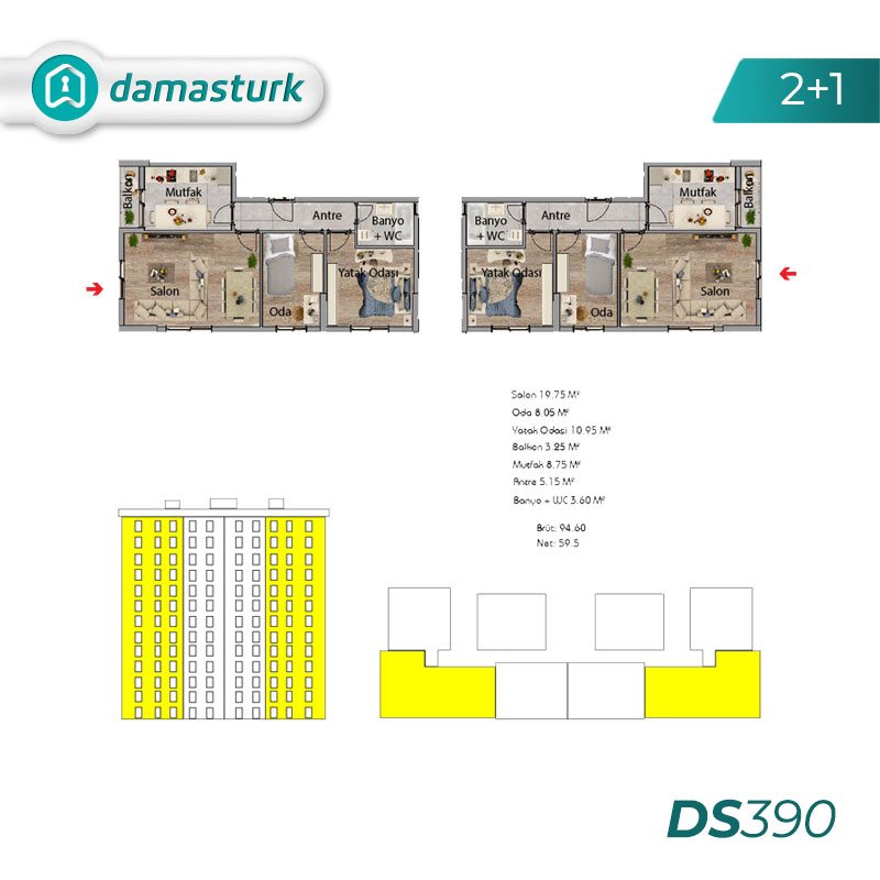 Apartments for sale in Istanbul - Esenyurt - DS390 || damasturk Real Estate 03