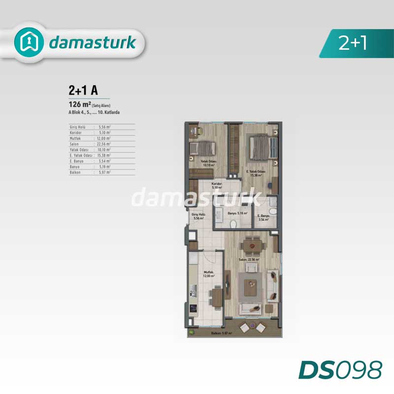 Appartements à vendre à Topkapı - Istanbul DS098 | DAMAS TÜRK Immobilier 02
