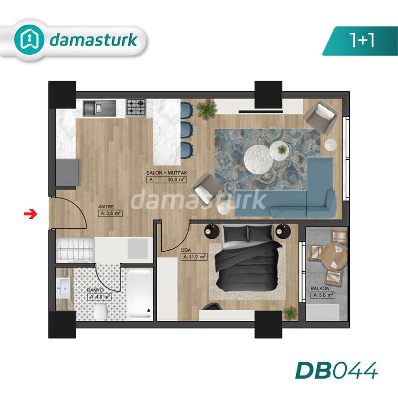 Apartments for sale in Bursa - Othman Gazi - DB043 || damasturk Real Estate 02