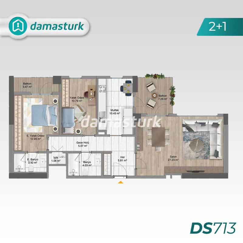 فروش آپارتمان لوکس در کارتال - استانبول DS713 | املاک داماستورک 01