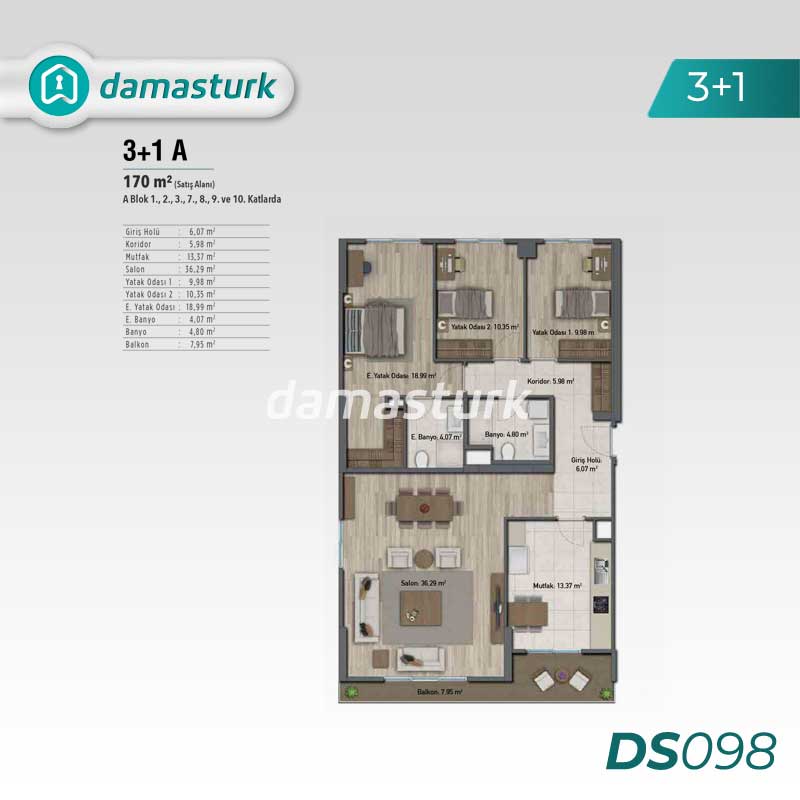 Appartements à vendre à Topkapı - Istanbul DS098 | DAMAS TÜRK Immobilier 03