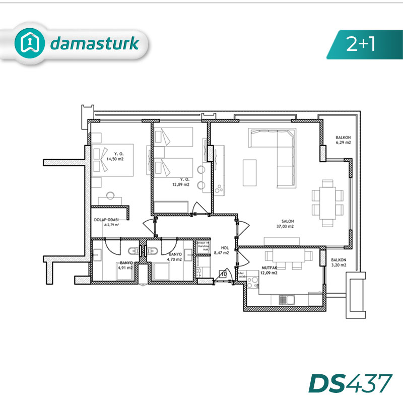 آپارتمان برای فروش در ساريير - استانبول DS437 | املاک داماستورک 02