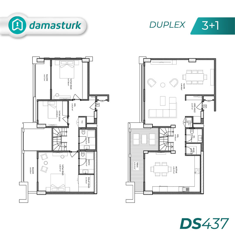 Apartments for sale in Sarıyer - Istanbul DS437 | damasturk Real Estate 03